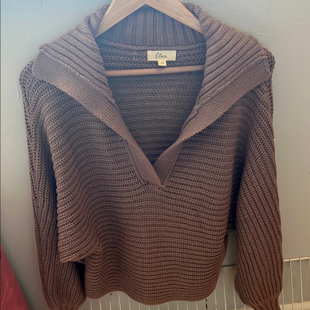 Purple Knit Sweater for Women